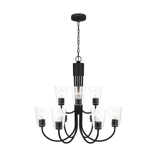 Myhouse Lighting Generation Lighting - GLC1169MBK - Nine Light Chandelier - Miles - Midnight Black