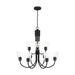 Myhouse Lighting Generation Lighting - GLC1169MBK - Nine Light Chandelier - Miles - Midnight Black