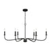 Myhouse Lighting Generation Lighting - GLC1196MBK - Six Light Chandelier - Abells - Midnight Black