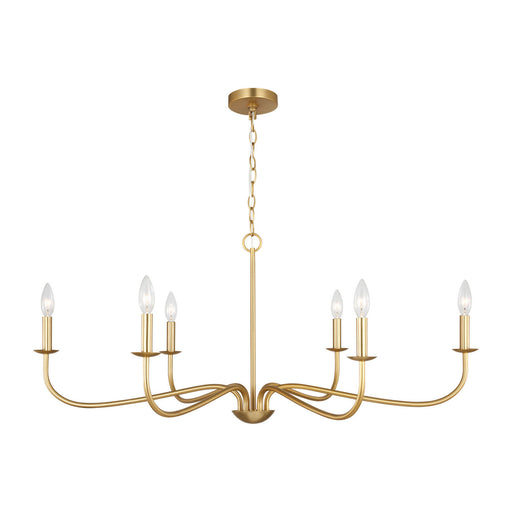 Myhouse Lighting Generation Lighting - GLC1196SB - Six Light Chandelier - Abells - Satin Brass