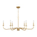 Myhouse Lighting Generation Lighting - GLC1196SB - Six Light Chandelier - Abells - Satin Brass