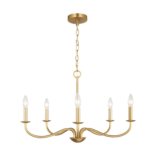 Myhouse Lighting Generation Lighting - GLC1205SB - Five Light Chandelier - Abells - Satin Brass