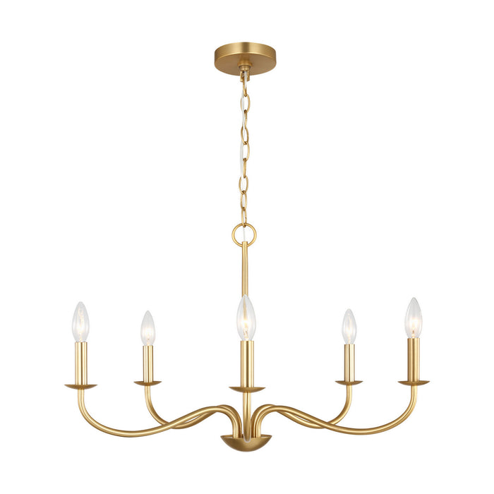 Myhouse Lighting Generation Lighting - GLC1205SB - Five Light Chandelier - Abells - Satin Brass