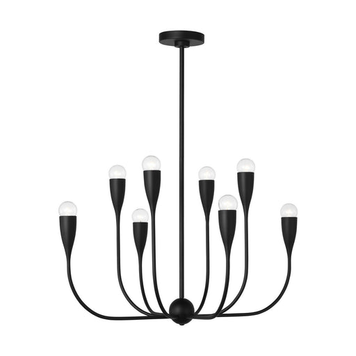 Myhouse Lighting Generation Lighting - GLC1218MBK - Eight Light Chandelier - Maya - Midnight Black