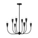 Myhouse Lighting Generation Lighting - GLC1218MBK - Eight Light Chandelier - Maya - Midnight Black