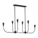 Myhouse Lighting Generation Lighting - GLC1226MBK - Six Light Linear Chandelier - Maya - Midnight Black