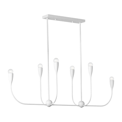 Myhouse Lighting Generation Lighting - GLC1226MWT - Six Light Linear Chandelier - Maya - Matte White