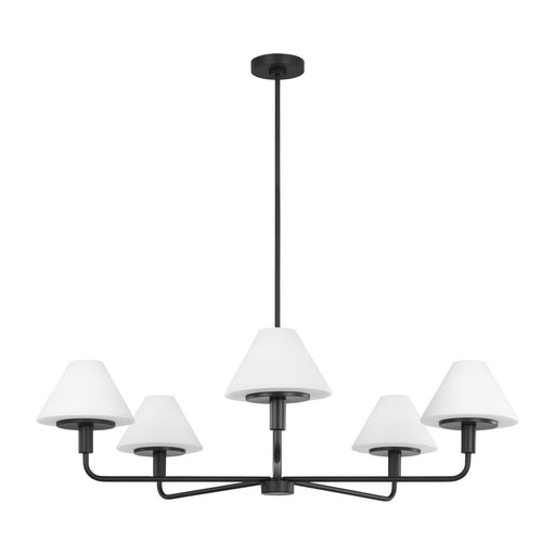 Myhouse Lighting Generation Lighting - GLC1235MBK - Five Light Chandelier - Mendota - Midnight Black
