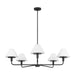 Myhouse Lighting Generation Lighting - GLC1235MBK - Five Light Chandelier - Mendota - Midnight Black