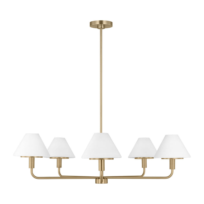 Myhouse Lighting Generation Lighting - GLC1235SB - Five Light Chandelier - Mendota - Satin Brass