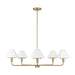 Myhouse Lighting Generation Lighting - GLC1235SB - Five Light Chandelier - Mendota - Satin Brass
