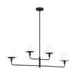 Myhouse Lighting Generation Lighting - GLC1244MBK - Four Light Chandelier - Mendota - Midnight Black