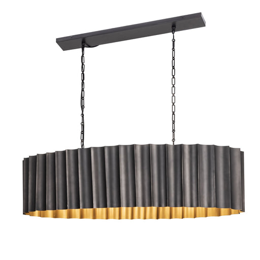 Myhouse Lighting Maxim - 39136GMGLD - Five Light Linear Pendant - Allegra - Gunmetal / Gold