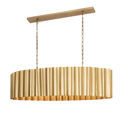 Myhouse Lighting Maxim - 39136WBR - Five Light Linear Pendant - Allegra - Weathered Brass