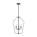 Myhouse Lighting Generation Lighting - GLC1264MBK - Four Light Chandelier - Kennan - Midnight Black