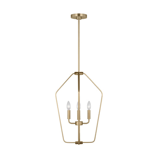 Myhouse Lighting Generation Lighting - GLC1264SB - Four Light Chandelier - Kennan - Satin Brass