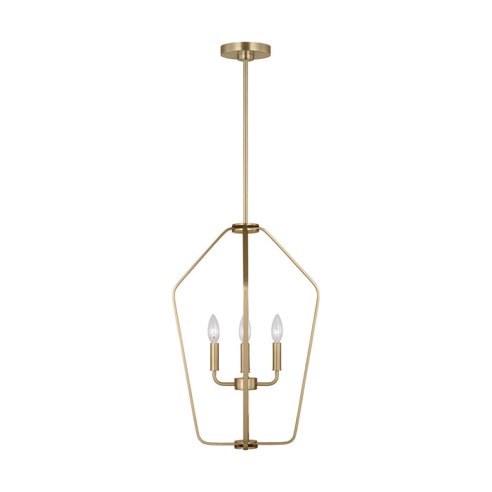 Myhouse Lighting Generation Lighting - GLC1264SB - Four Light Chandelier - Kennan - Satin Brass