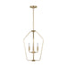 Myhouse Lighting Generation Lighting - GLC1264SB - Four Light Chandelier - Kennan - Satin Brass