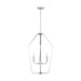 Myhouse Lighting Generation Lighting - GLC1274BS - Four Light Chandelier - Kennan - Brushed Nickel