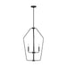 Myhouse Lighting Generation Lighting - GLC1274MBK - Four Light Chandelier - Kennan - Midnight Black