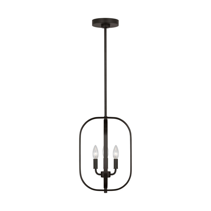 Myhouse Lighting Generation Lighting - GLC1293MBK - Three Light Chandelier - Loretto - Midnight Black