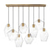 Myhouse Lighting Maxim - 21339CLNAB - Eight Light Pendant - Geode - Natural Aged Brass