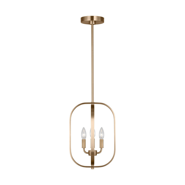 Myhouse Lighting Generation Lighting - GLC1293SB - Three Light Chandelier - Loretto - Satin Brass