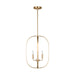 Myhouse Lighting Generation Lighting - GLC1304SB - Four Light Chandelier - Loretto - Satin Brass