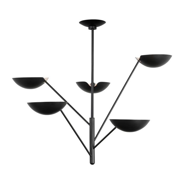 Myhouse Lighting Visual Comfort Studio - EC1285AI - Five Light Chandelier - Nevel - Aged Iron