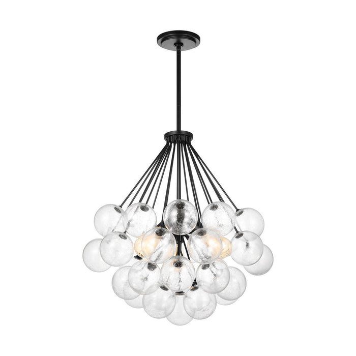 Myhouse Lighting Visual Comfort Studio - 6514303-112 - Three Light Pendant - Bronzeville - Midnight Black