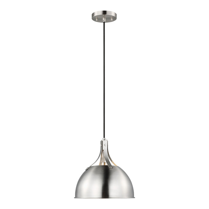 Myhouse Lighting Visual Comfort Studio - 6524201EN3-962 - One Light Pendant - Rockland - Brushed Nickel