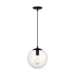 Myhouse Lighting Visual Comfort Studio - 6601801-112 - One Light Pendant - Leo - Hanging Globe - Midnight Black