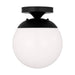 Myhouse Lighting Visual Comfort Studio - 7518-112 - One Light Wall / Semi-Flush Mount - Leo - Hanging Globe - Midnight Black