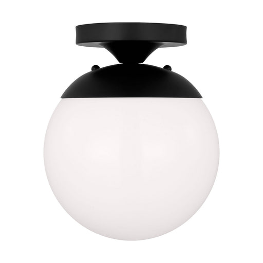 Myhouse Lighting Visual Comfort Studio - 7518EN3-112 - One Light Wall / Semi-Flush Mount - Leo - Hanging Globe - Midnight Black