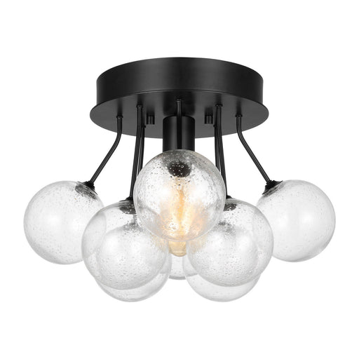 Myhouse Lighting Visual Comfort Studio - 7714301-112 - One Light Semi-Flush Mount - Bronzeville - Midnight Black