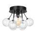 Myhouse Lighting Visual Comfort Studio - 7714301-112 - One Light Semi-Flush Mount - Bronzeville - Midnight Black