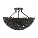 Myhouse Lighting Visual Comfort Studio - AF1173AI - Three Light Semi-Flush Mount - Kelan - Aged Iron