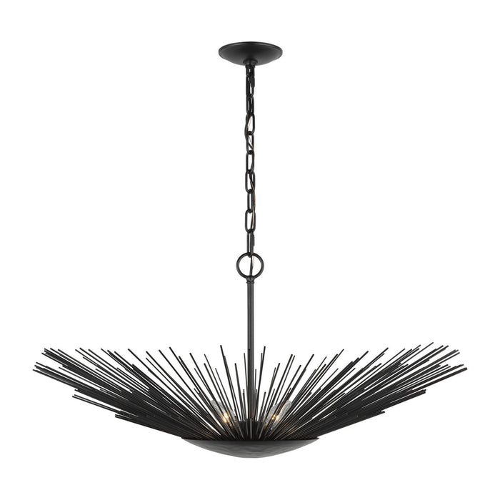 Myhouse Lighting Visual Comfort Studio - AP1084AI - One Light Pendant - Helios - Aged Iron