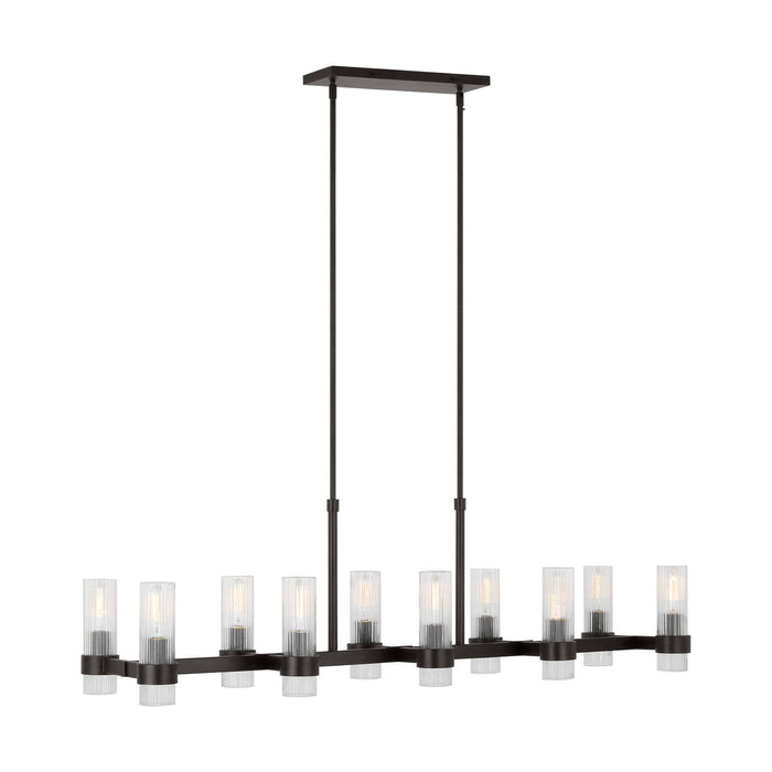Myhouse Lighting Visual Comfort Studio - CC13810AI - Ten Light Chandelier - Geneva - Aged Iron