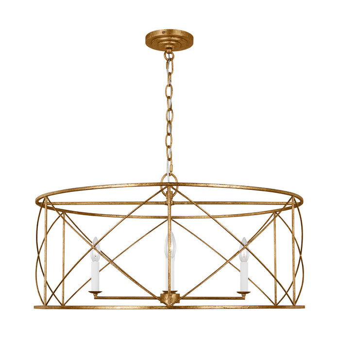 Myhouse Lighting Visual Comfort Studio - CC1624ADB - Four Light Chandelier - Beatrix - Antique Gild