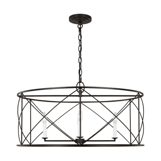 Myhouse Lighting Visual Comfort Studio - CC1624AI - Four Light Chandelier - Beatrix - Aged Iron