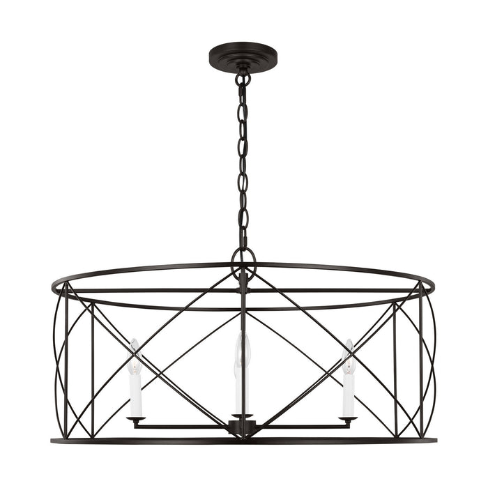 Myhouse Lighting Visual Comfort Studio - CC1624AI - Four Light Chandelier - Beatrix - Aged Iron