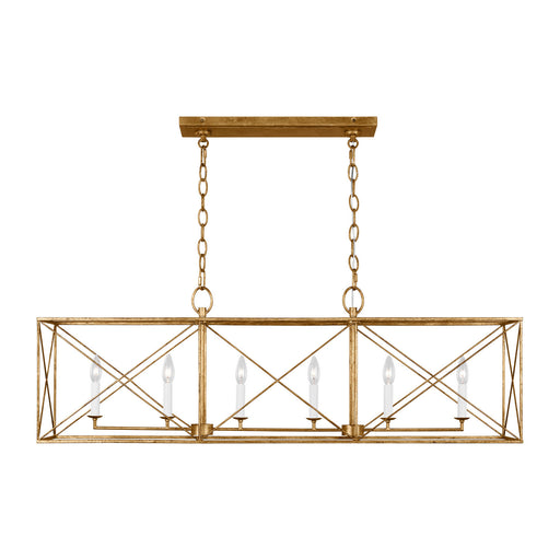 Myhouse Lighting Visual Comfort Studio - CC1646ADB - Six Light Chandelier - Beatrix - Antique Gild