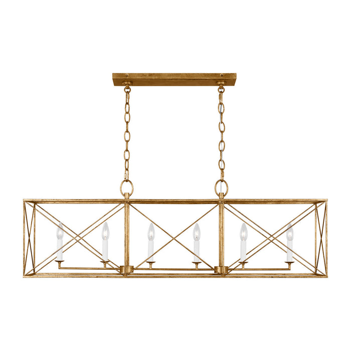 Myhouse Lighting Visual Comfort Studio - CC1646ADB - Six Light Chandelier - Beatrix - Antique Gild