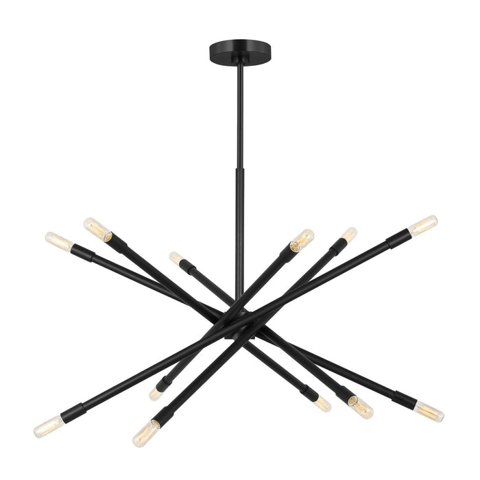 Myhouse Lighting Visual Comfort Studio - CC16612MBK - 12 Light Chandelier - Eastyn - Midnight Black