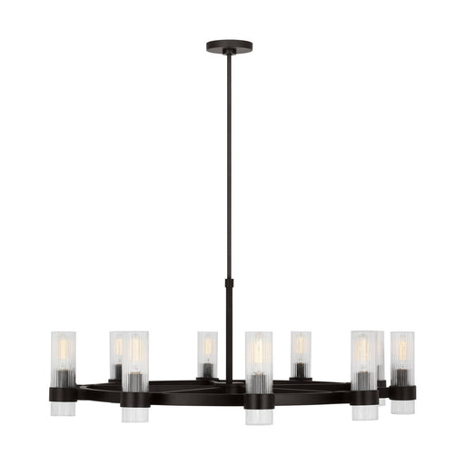 Myhouse Lighting Visual Comfort Studio - CC16810AI - Eight Light Chandelier - Geneva - Aged Iron