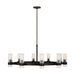 Myhouse Lighting Visual Comfort Studio - CC16810AI - Eight Light Chandelier - Geneva - Aged Iron