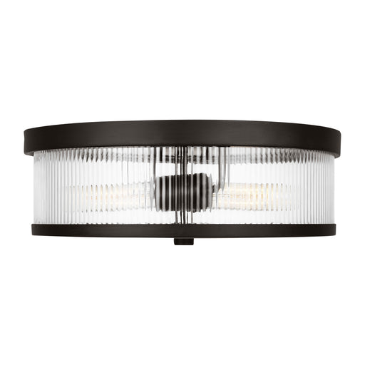 Myhouse Lighting Visual Comfort Studio - CF1052AI - Two Light Flush Mount - Geneva - Aged Iron