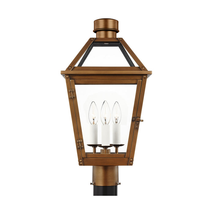 Myhouse Lighting Visual Comfort Studio - CO1413NCP - Three Light Post Mount - Hyannis - Natural Copper