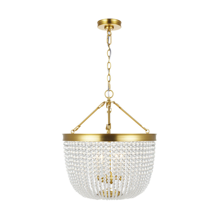 Myhouse Lighting Visual Comfort Studio - CP1354BBS - Four Light Pendant - Summerhill - Burnished Brass